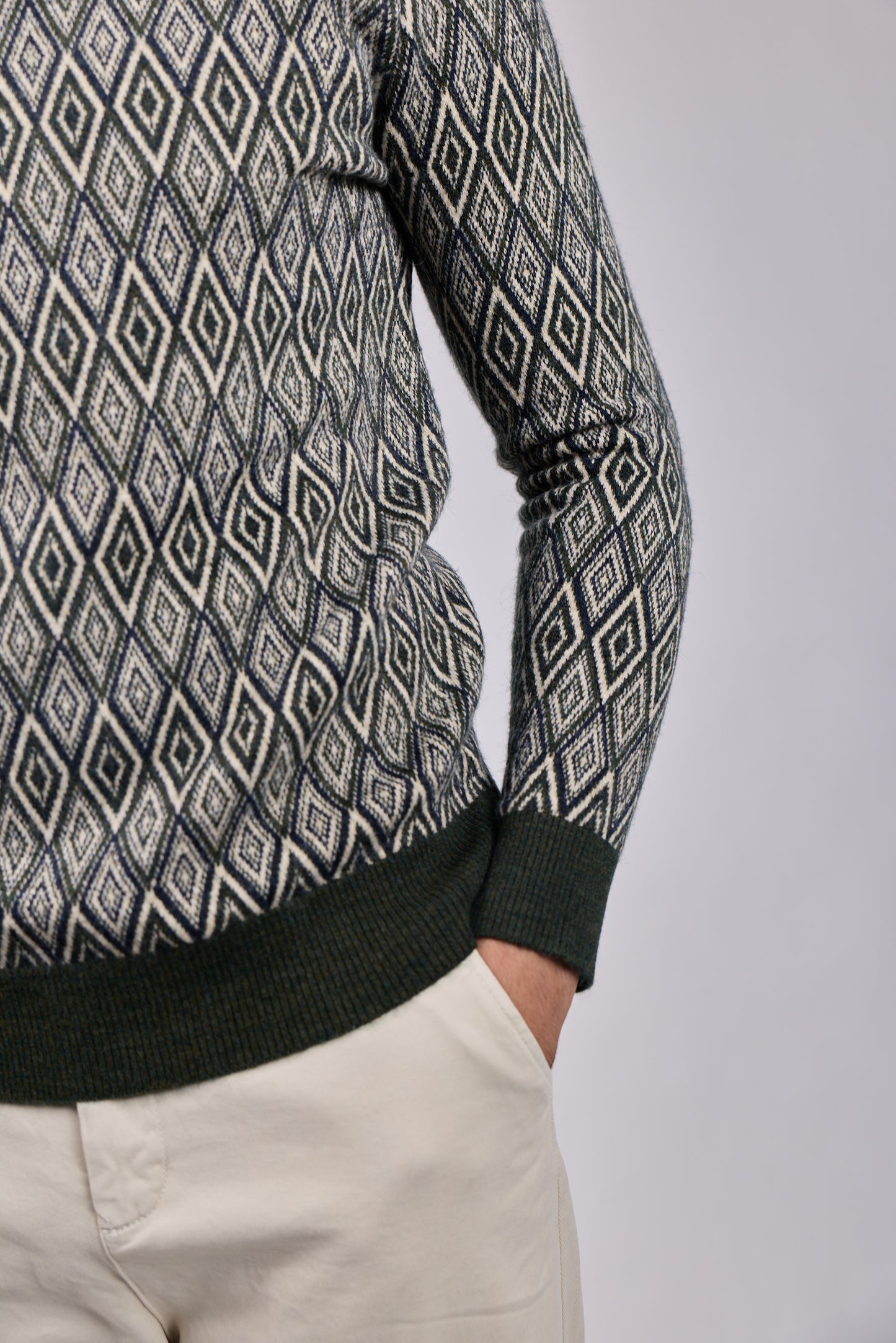 Geometric Pattern Knit Sweater