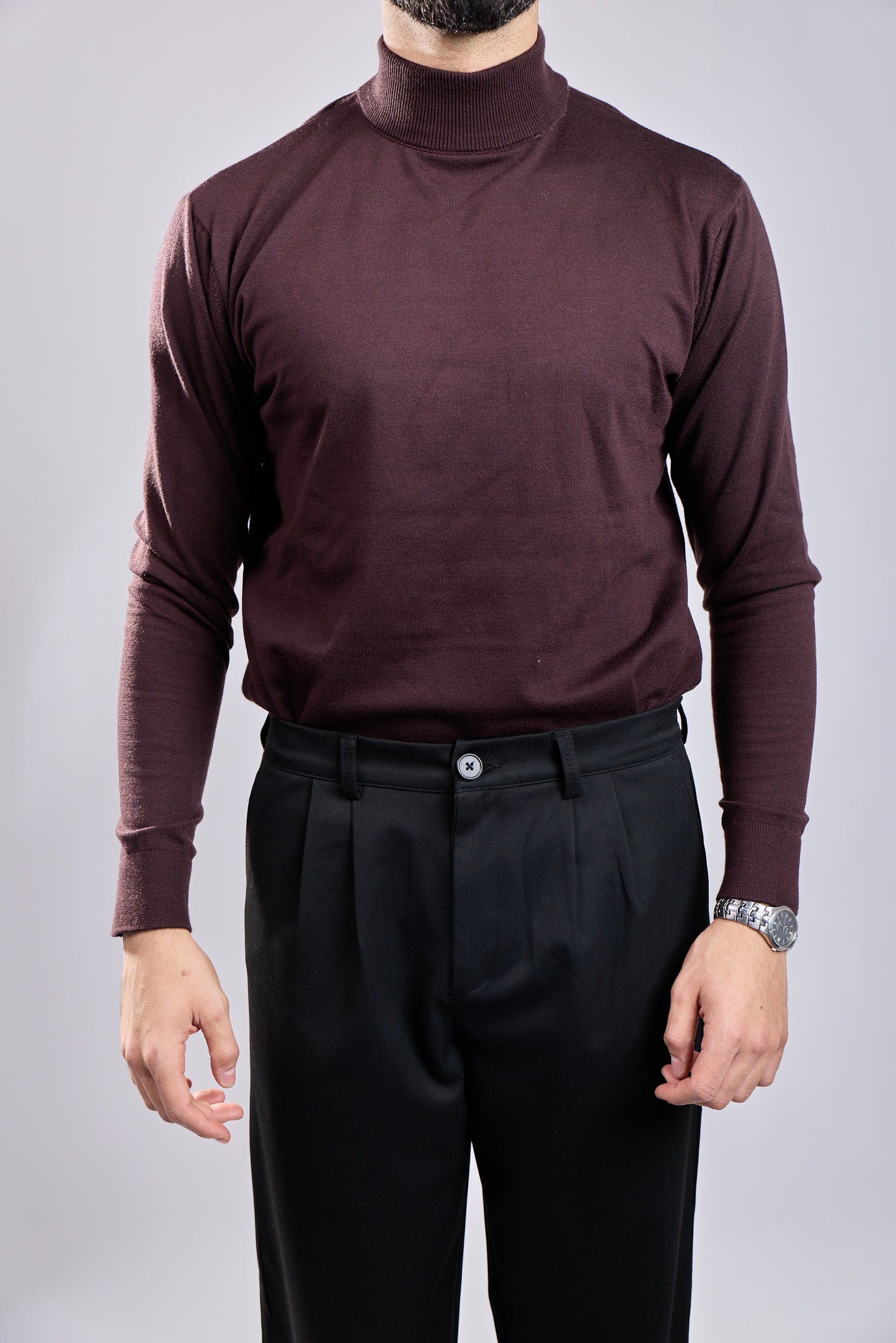 Fine-Knit Turtleneck Jumper