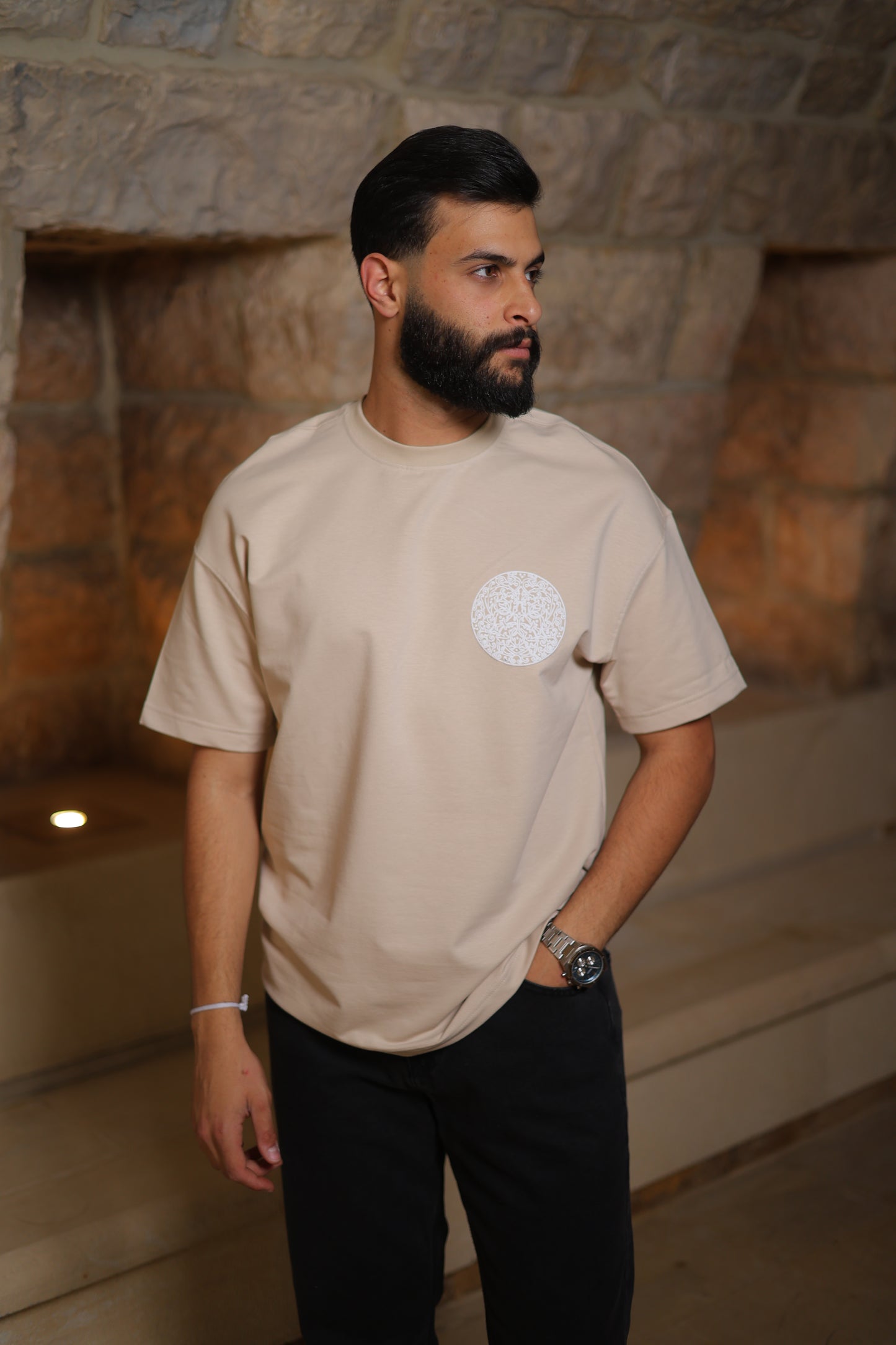 Printed Oversized Crew Neck T-Shirt