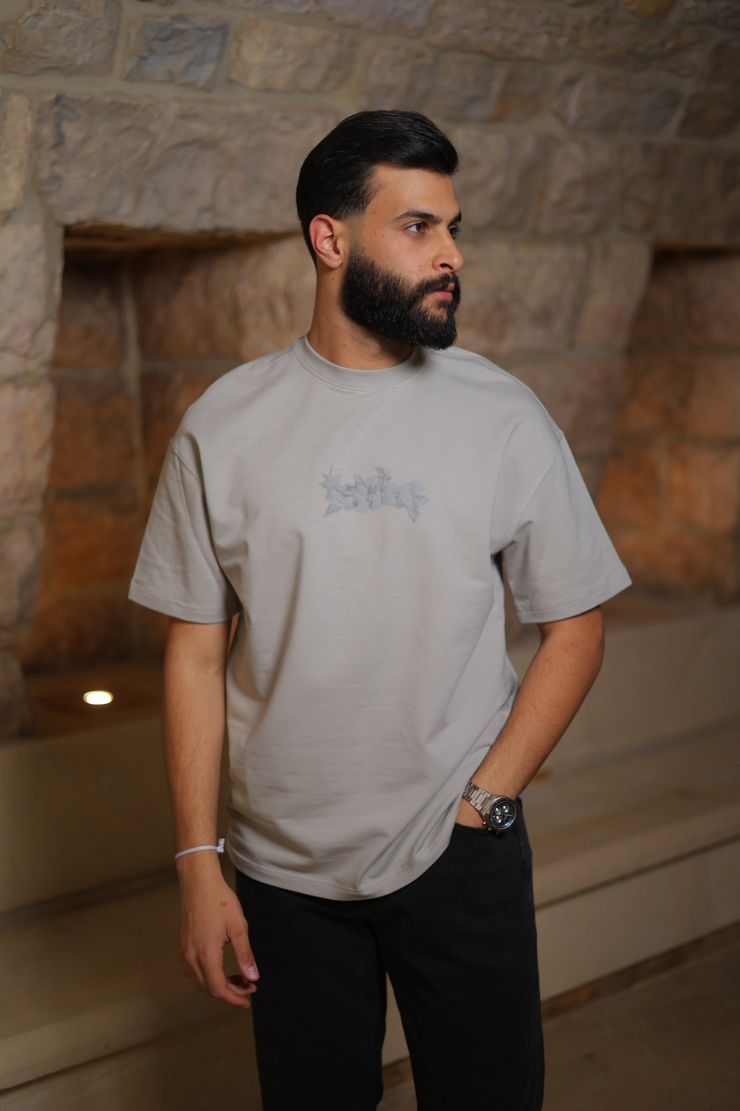 Printed Oversized Crew Neck T-Shirt