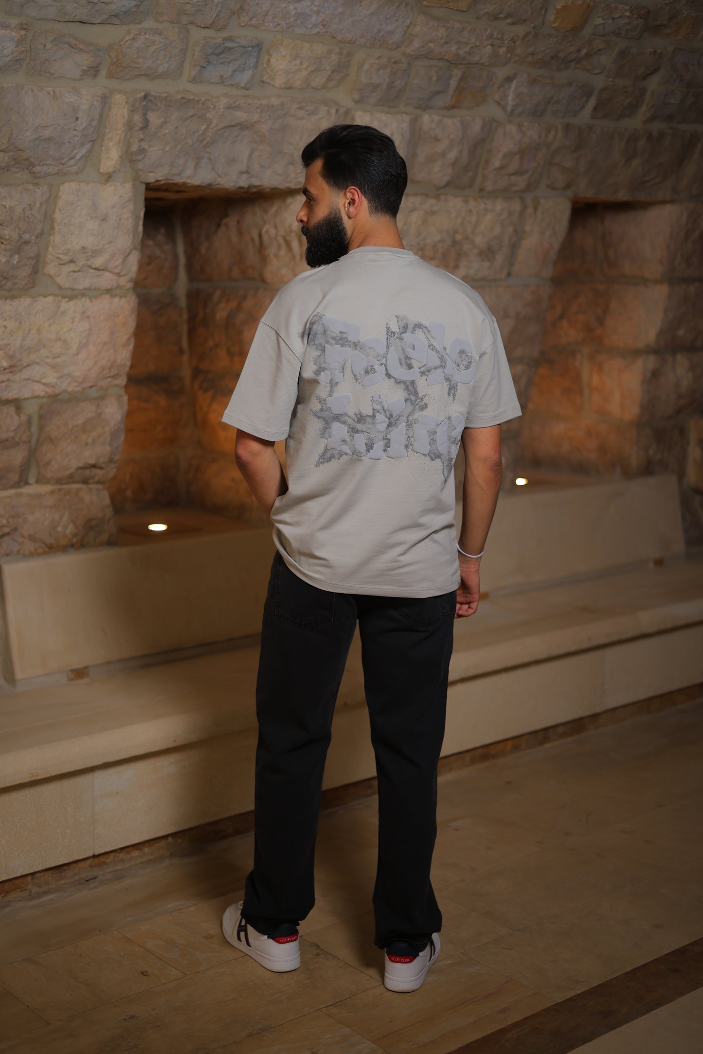 Printed Oversized Crew Neck T-Shirt
