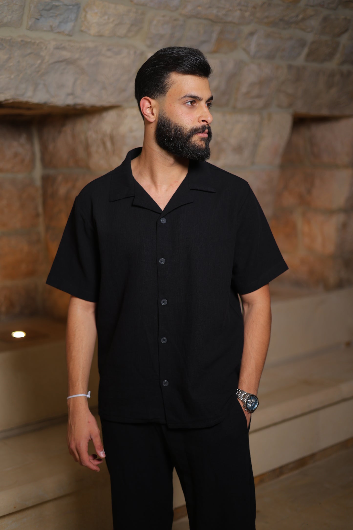 The Midnight Textured Set - Relaxed Fit