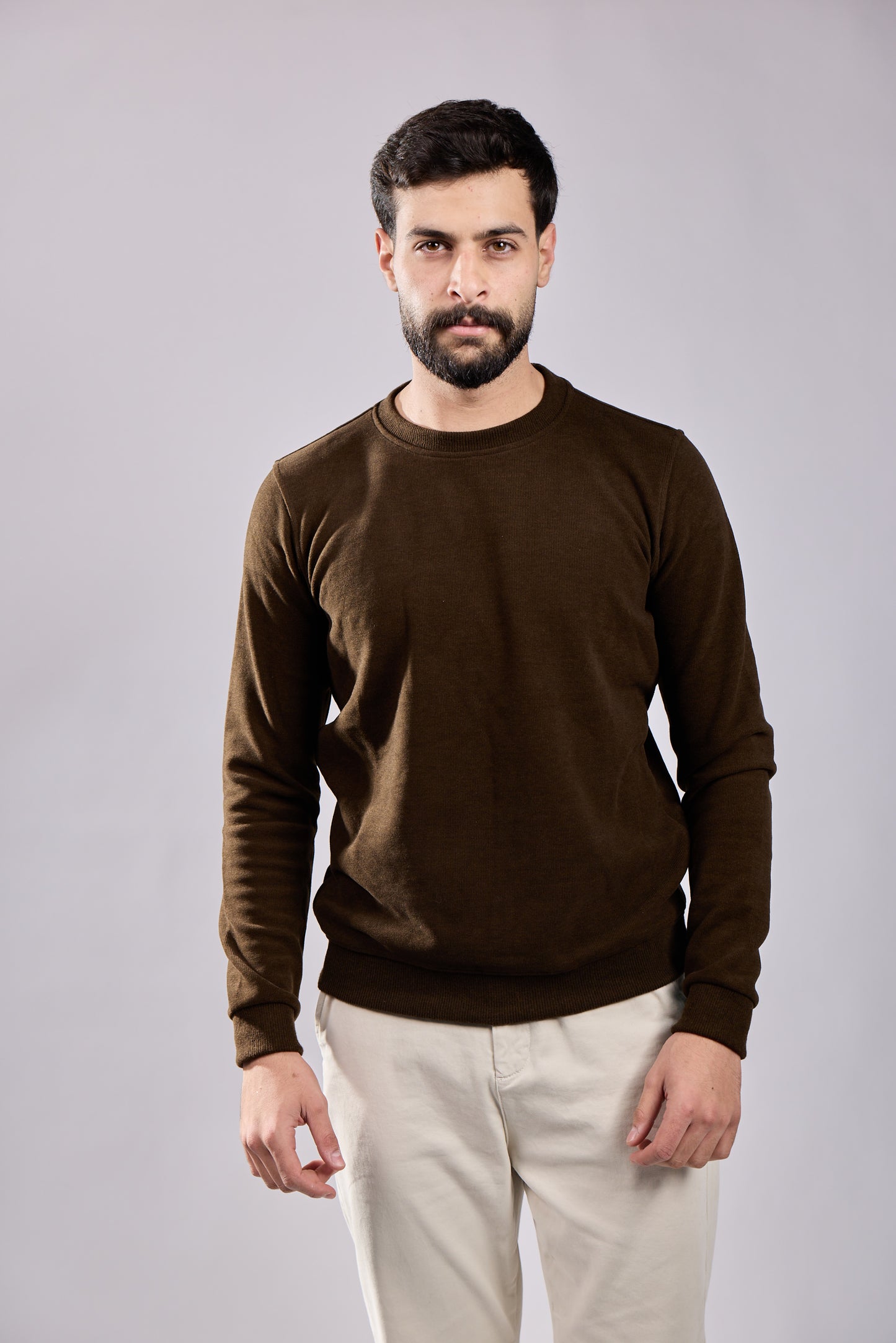 Classic Crewneck Long-Sleeve Sweater