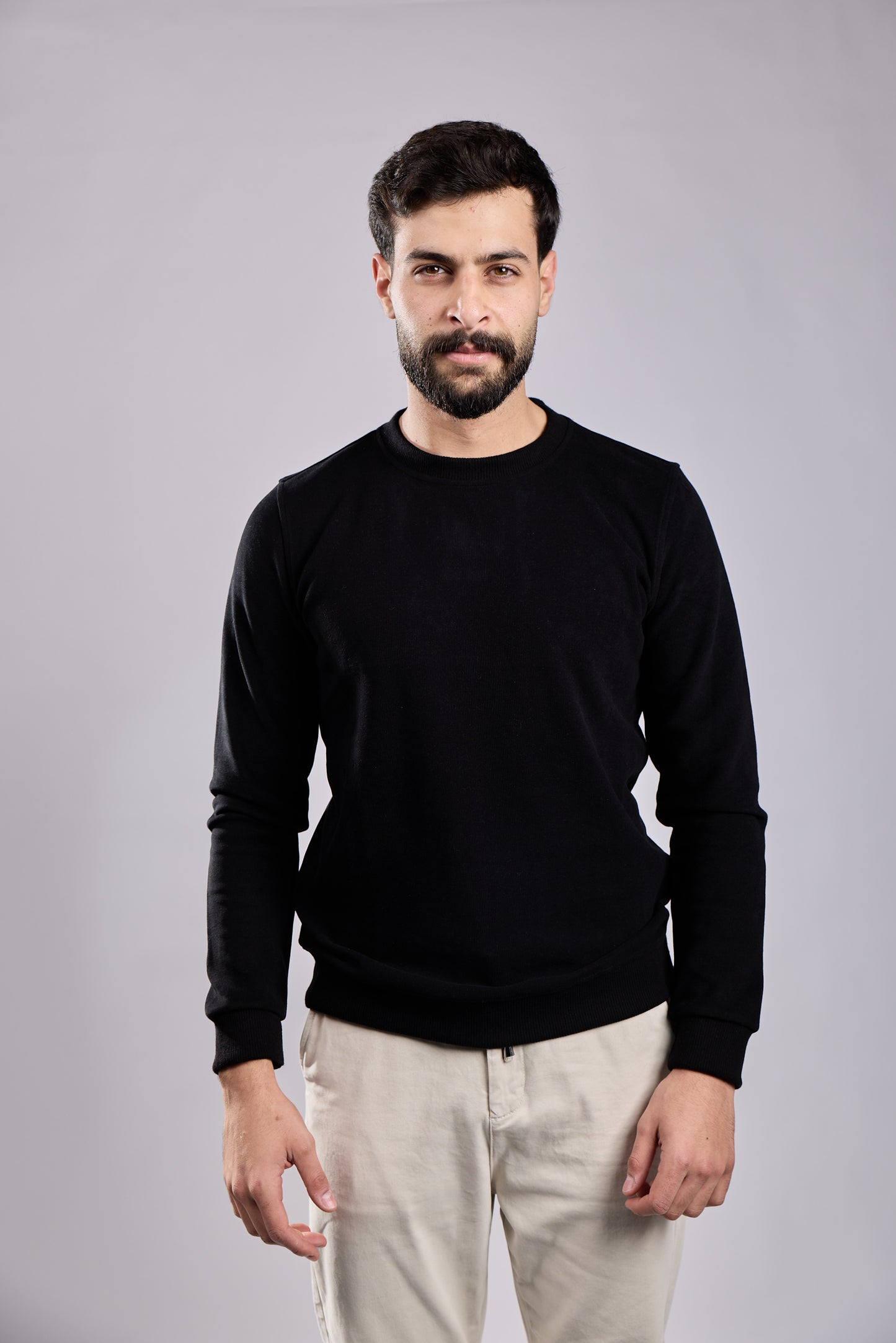 Classic Crewneck Long-Sleeve Sweater