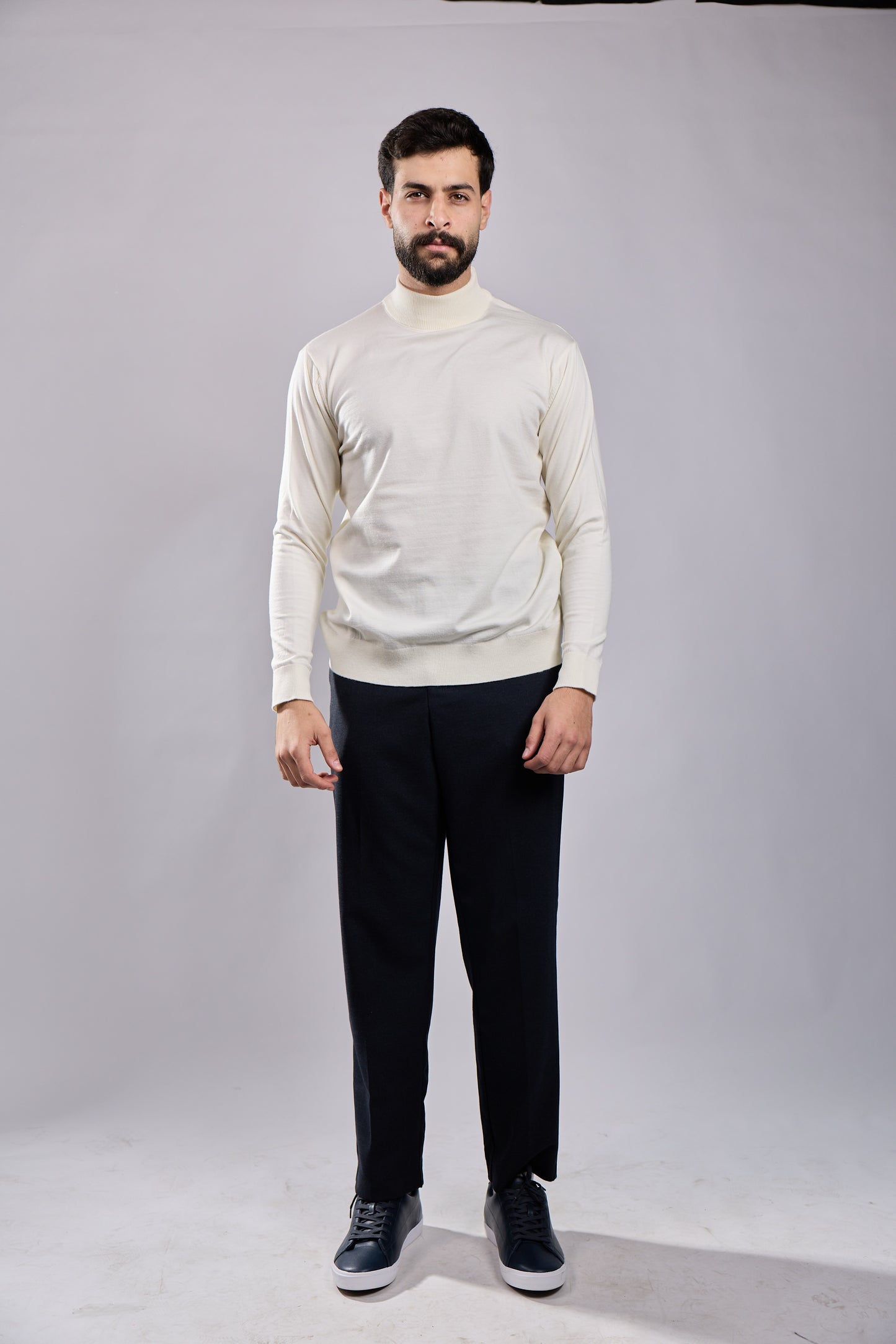 Slim Fit Charcoal Dress Trousers