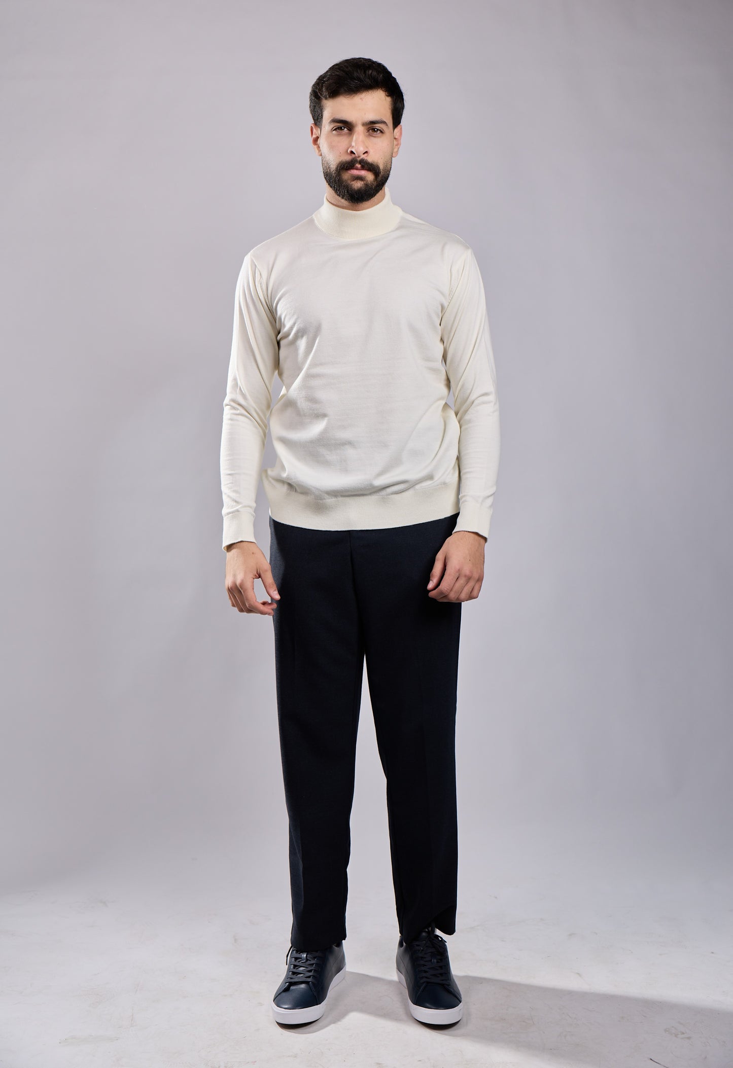 Fine-Knit Turtleneck Jumper