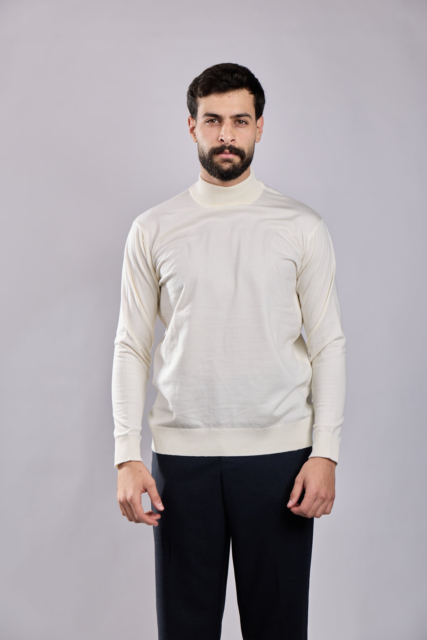 Fine-Knit Turtleneck Jumper