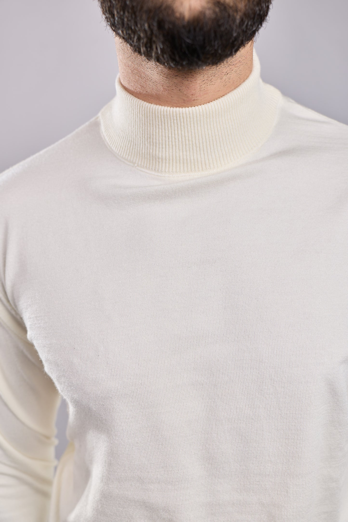 Fine-Knit Turtleneck Jumper