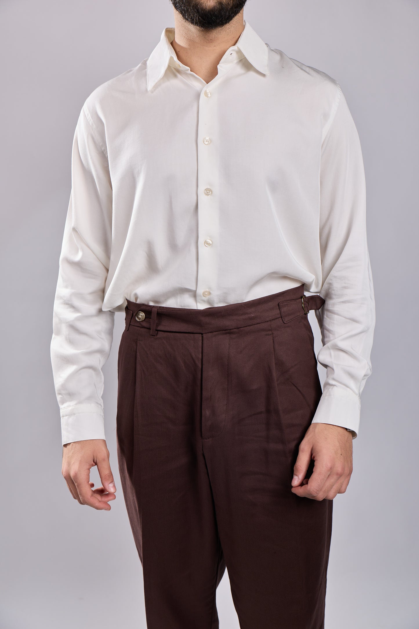 Brown Tailored  Trousers