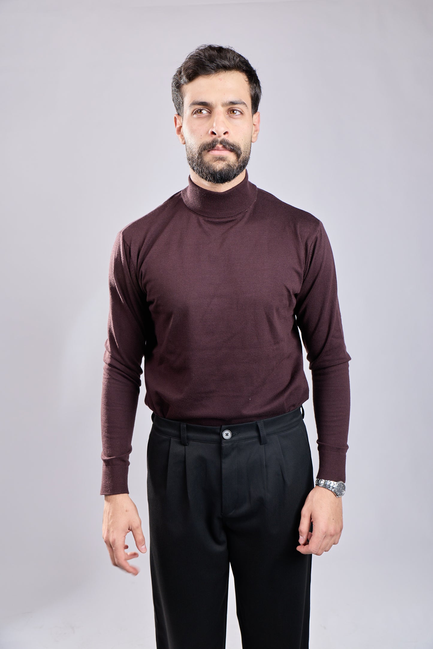 Fine-Knit Turtleneck Jumper