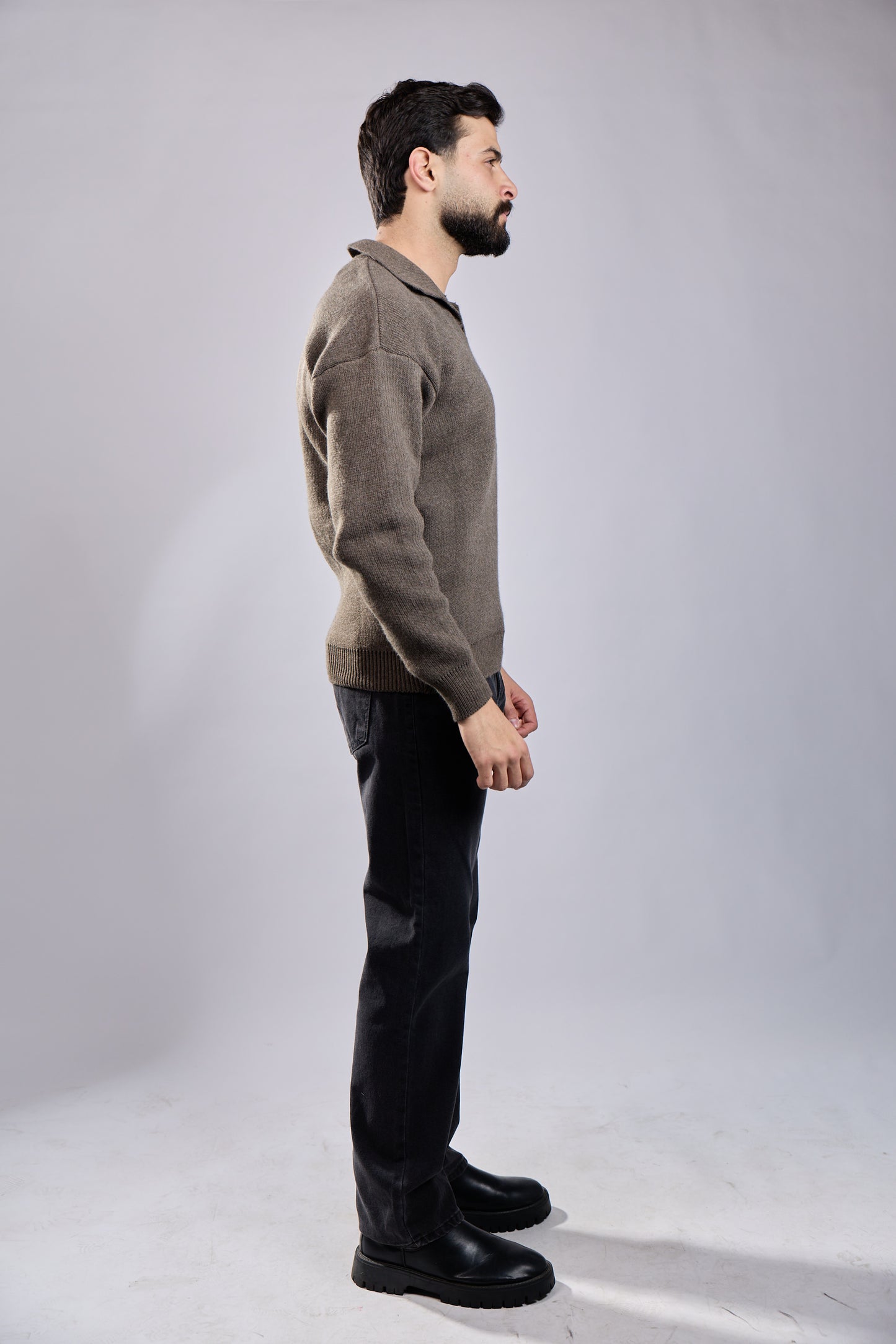 Wool Polo Knit Sweater