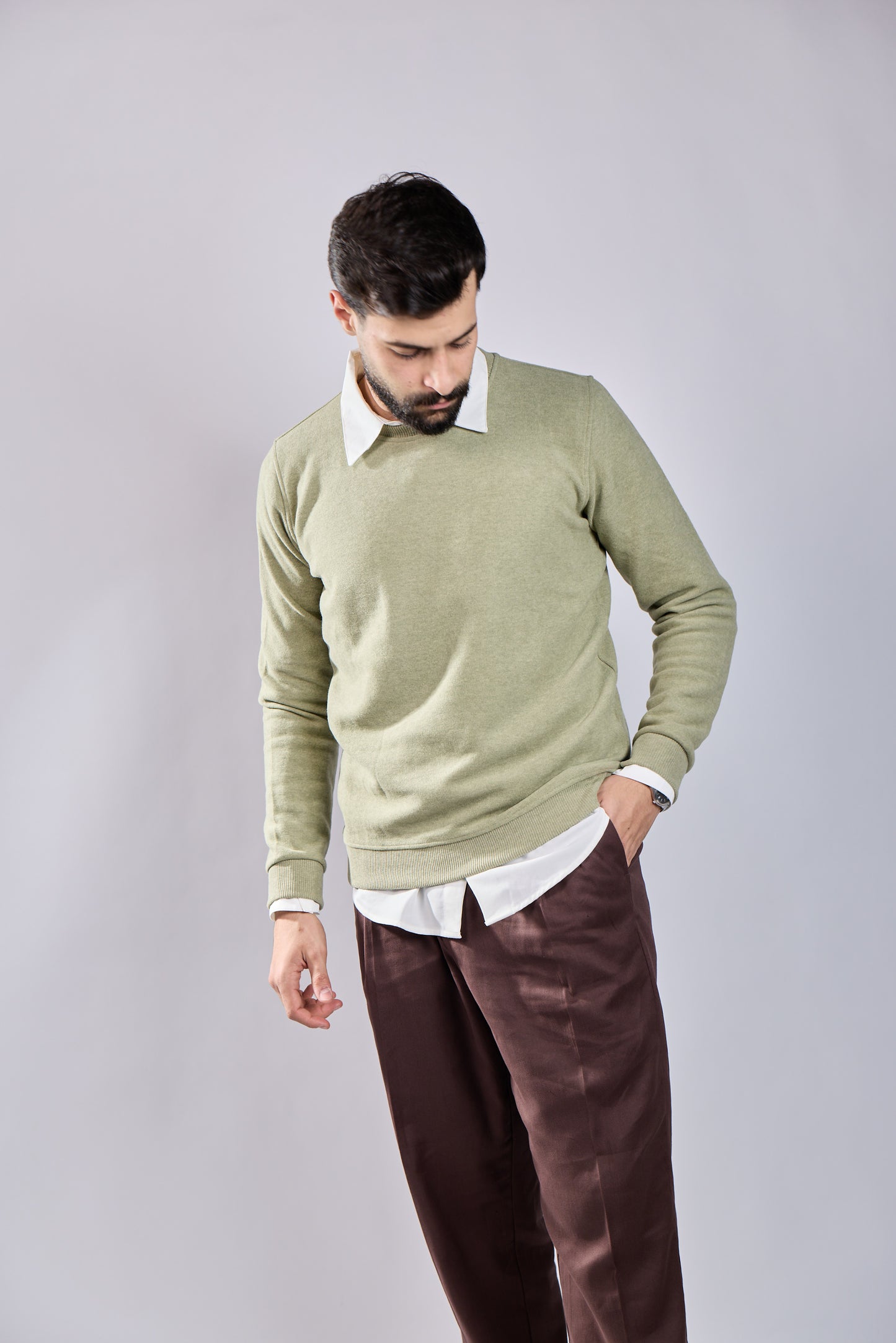 Classic Crewneck Long-Sleeve Sweater