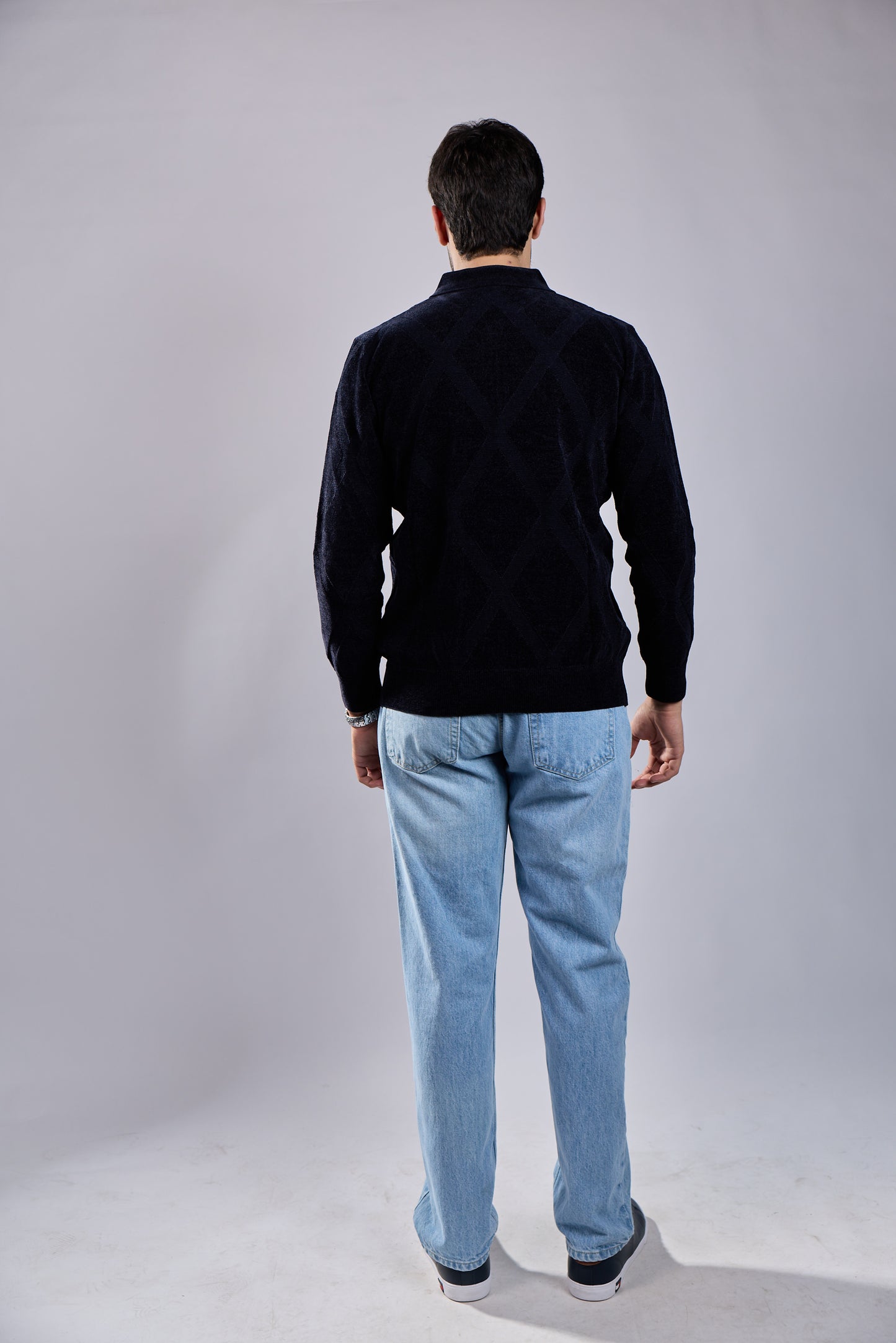 Textured Quarter-Zip Sweater