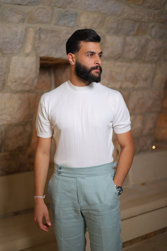 Elevated Ribbed Knit T-shirt