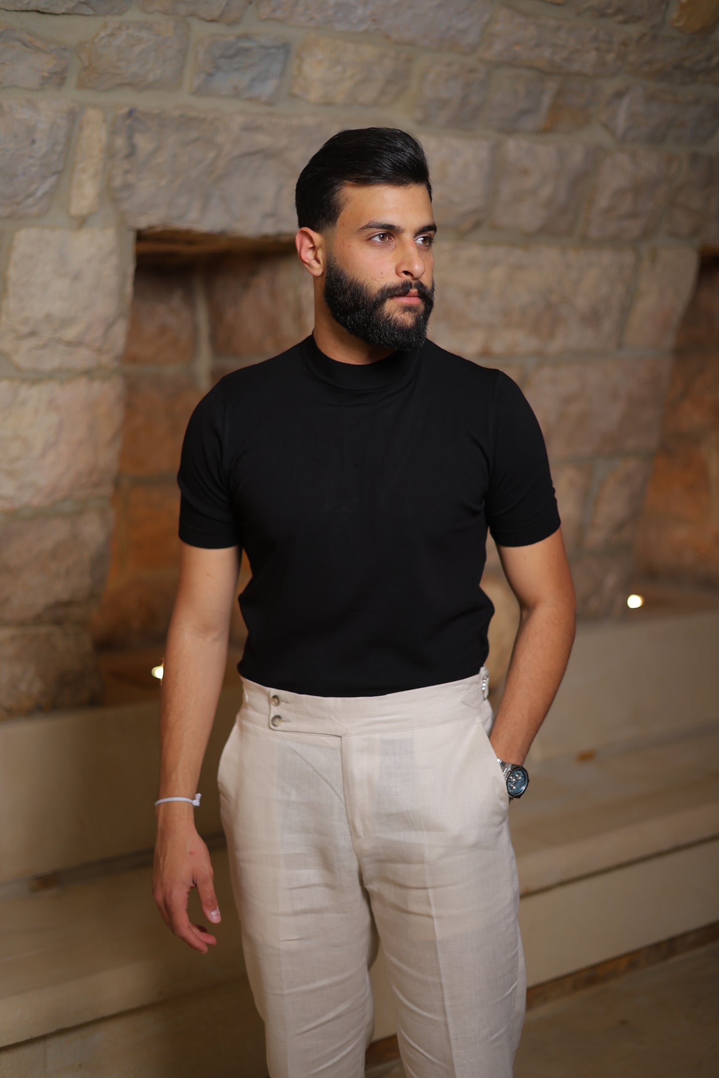 Luxe Ringer Knit T-shirt