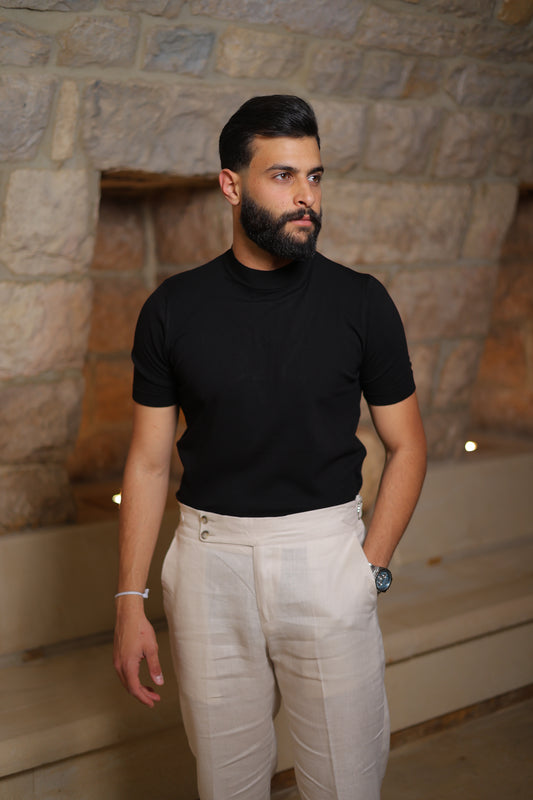 Luxe Ringer Knit T-shirt