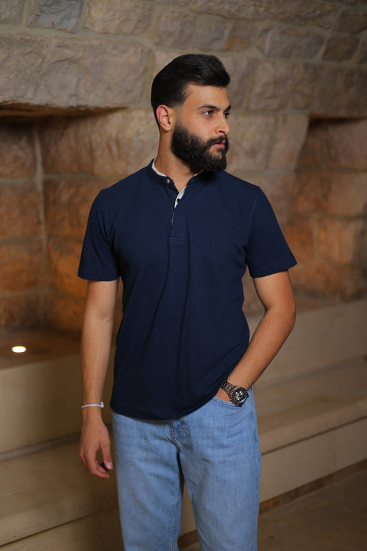 Mandarin Collar Shirt - Regular Fit