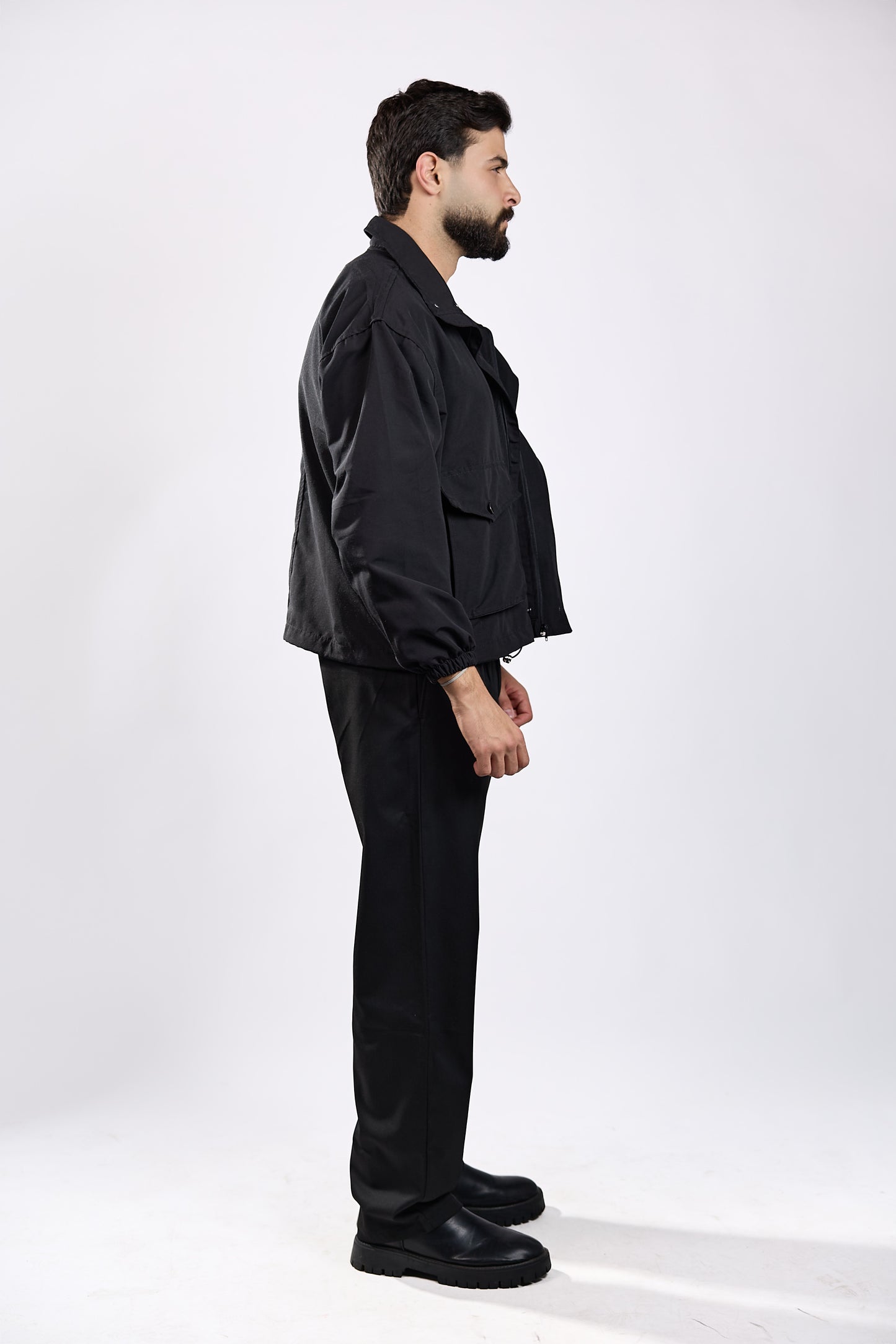 Black Utility Pocket Jacket